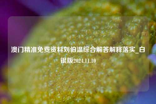 澳门精准免费资料刘伯温