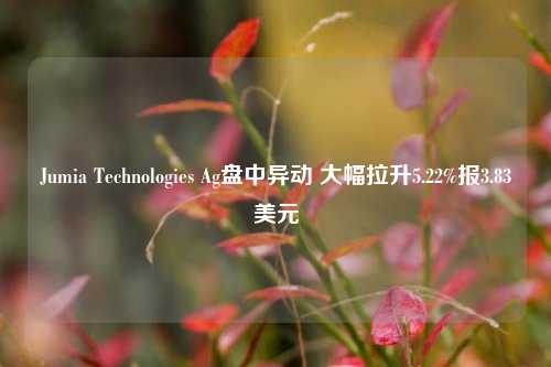 Jumia Technologies Ag盘中异动 大幅拉升5.22%报3.83美元