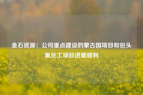 金石资源：公司重点建设的蒙古国项目和包头氟化工项目进展顺利