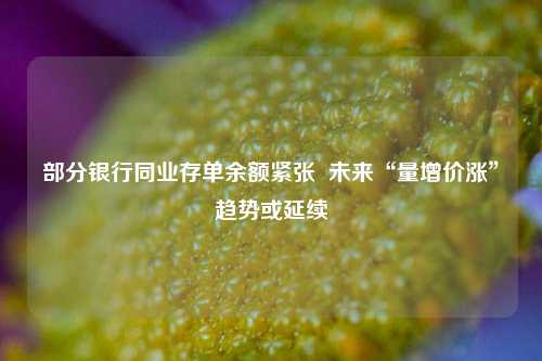 部分银行同业存单余额紧张  未来“量增价涨”趋势或延续