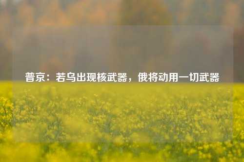 普京：若乌出现核武器，俄将动用一切武器