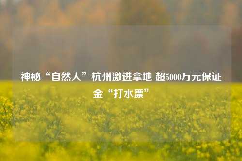 神秘“自然人”杭州激进拿地 超5000万元保证金“打水漂”