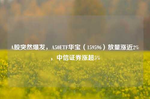 A股突然爆发，A50ETF华宝（159596）放量涨近2%，中信证券涨超5%